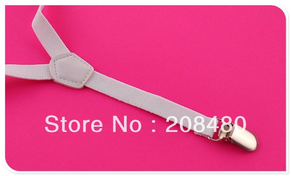 -1.5x65cm "White" Kids Suspenders Children/Boys/Girls Suspender Elastic Braces Slim Suspenders & Retail