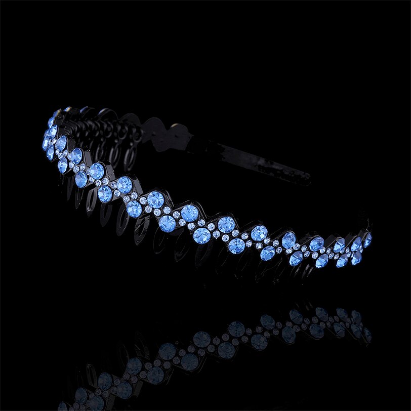 LEVAO Full Rhinestone Hairband for Women Boutique Crystal Hair Hoops Shiny Bezel Headband Wedding Headwear Party Accessories: 14D
