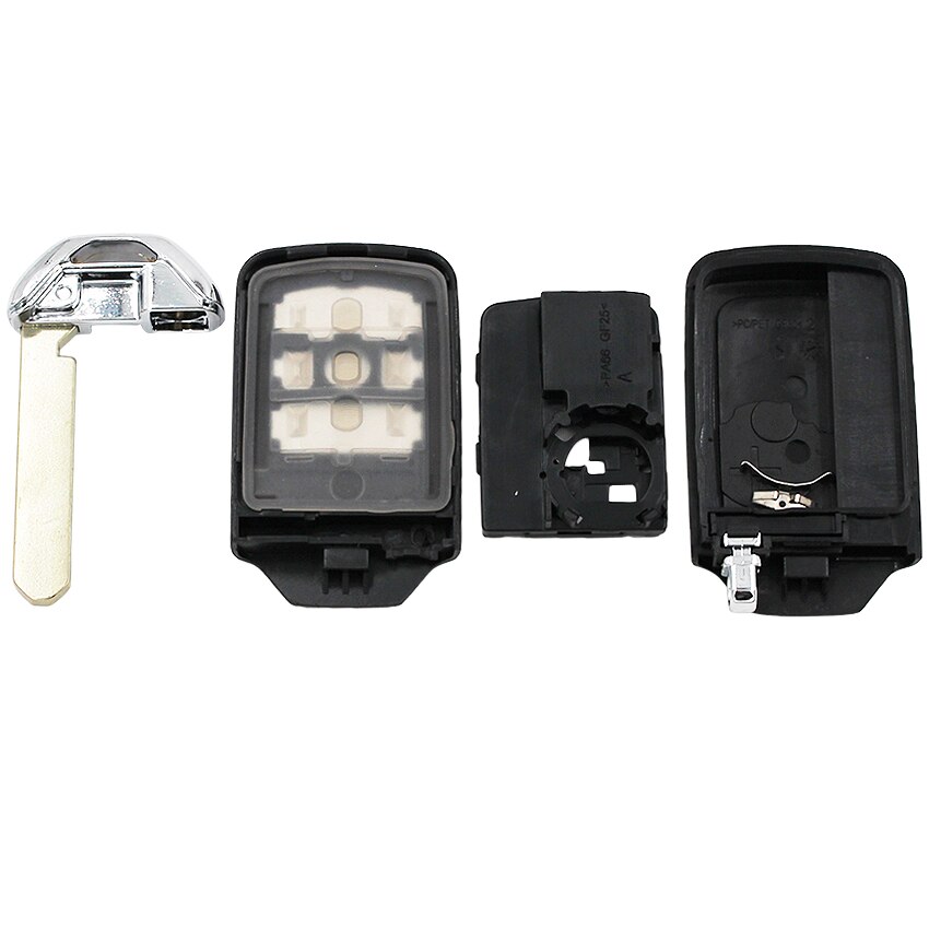 2/3 Button Replacement Remote Key Shell Case Smart Car Key Housing Cover for Honda Accord CRV Fit with Small Key Uncut Blade