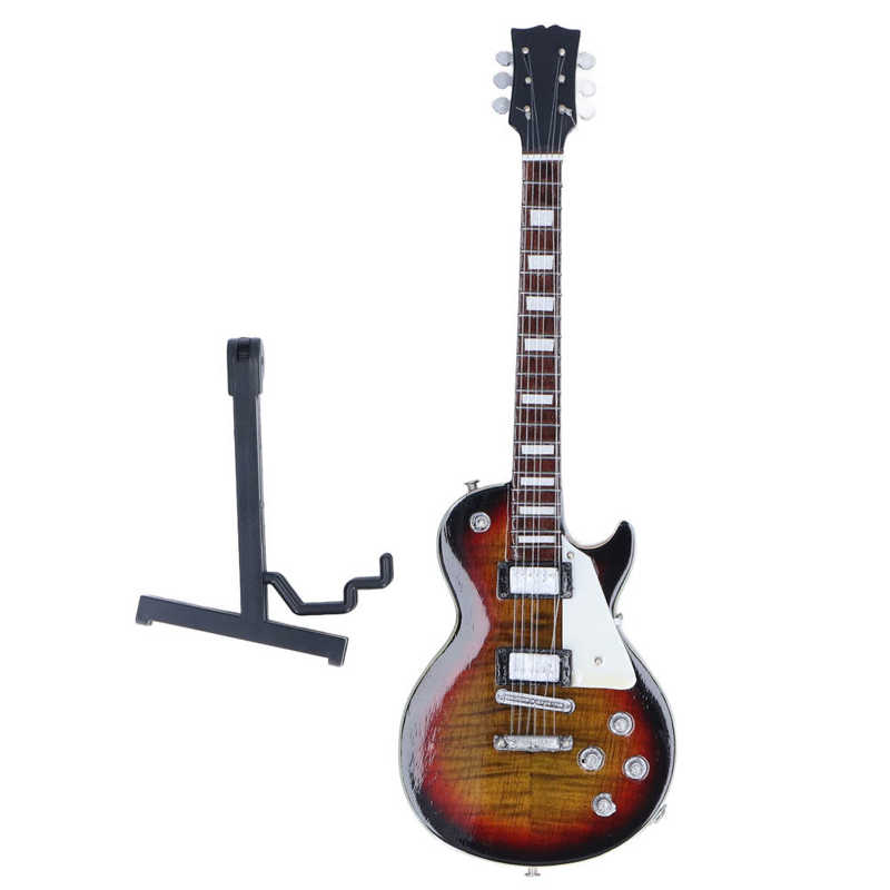 Miniatur-e-gitarrenmodell, metall-stimmwirbel mit gitarrenständer zur dekoration
