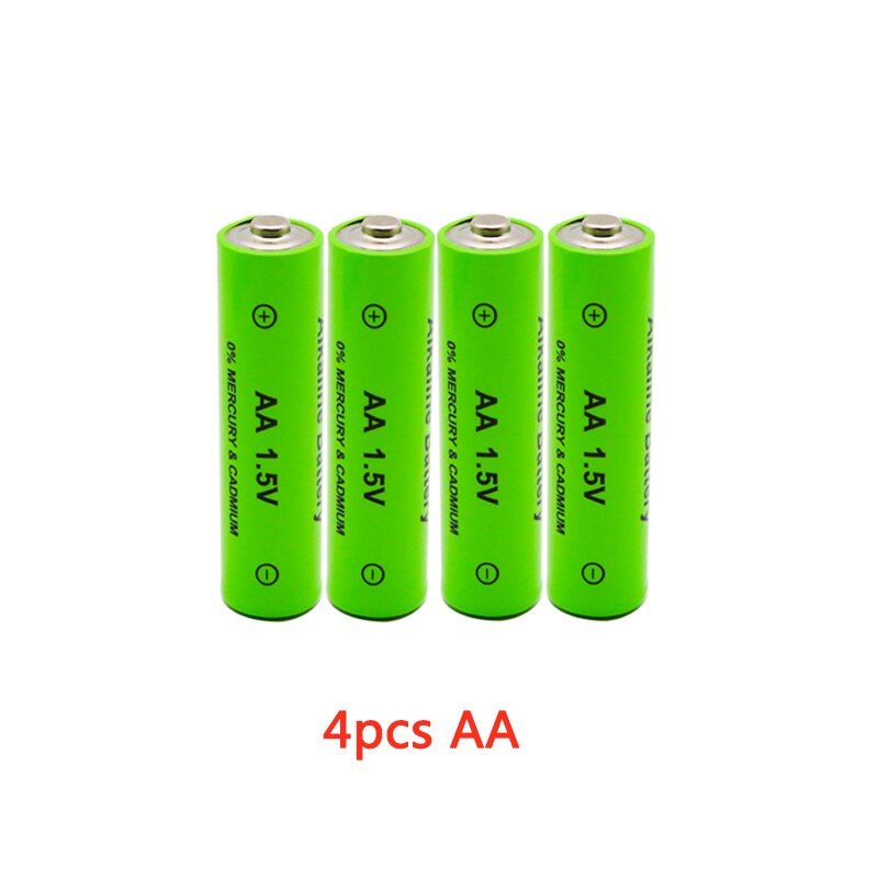 AA battery 3000mAh 1.5V alkaline AA rechargeable battery for remote control toy light battery: 4pcs aa