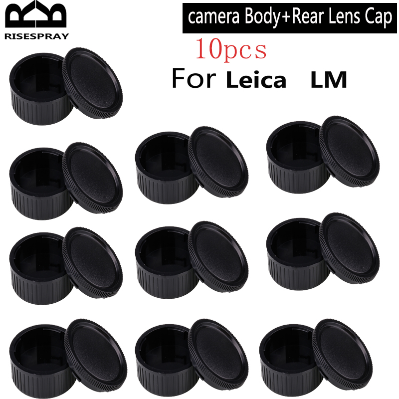 Couvercle de corps d'appareil photo, capuchon d'objectif arrière pour protection, remplacement en plastique anti-poussière pour Leica, M, LM, objectif d'appareil photo M6, M7, M8, 10 pièces: Black