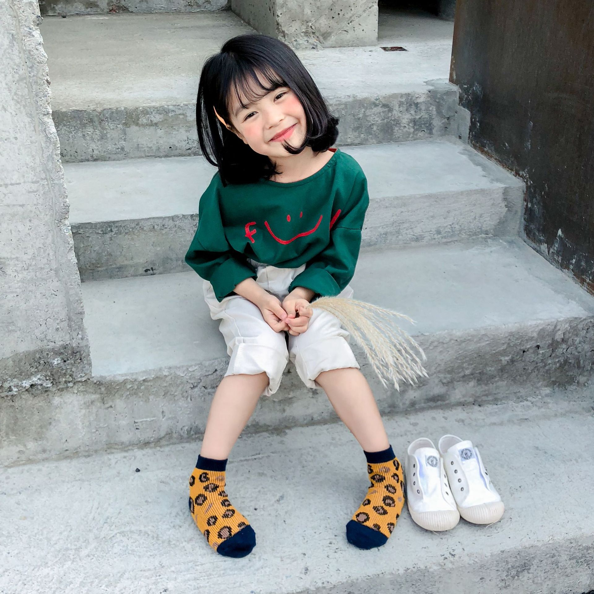 Baby Lotus Spring Autumn Breathable Leopard Boys Girls Socks Children Cute Socks 1-8Y