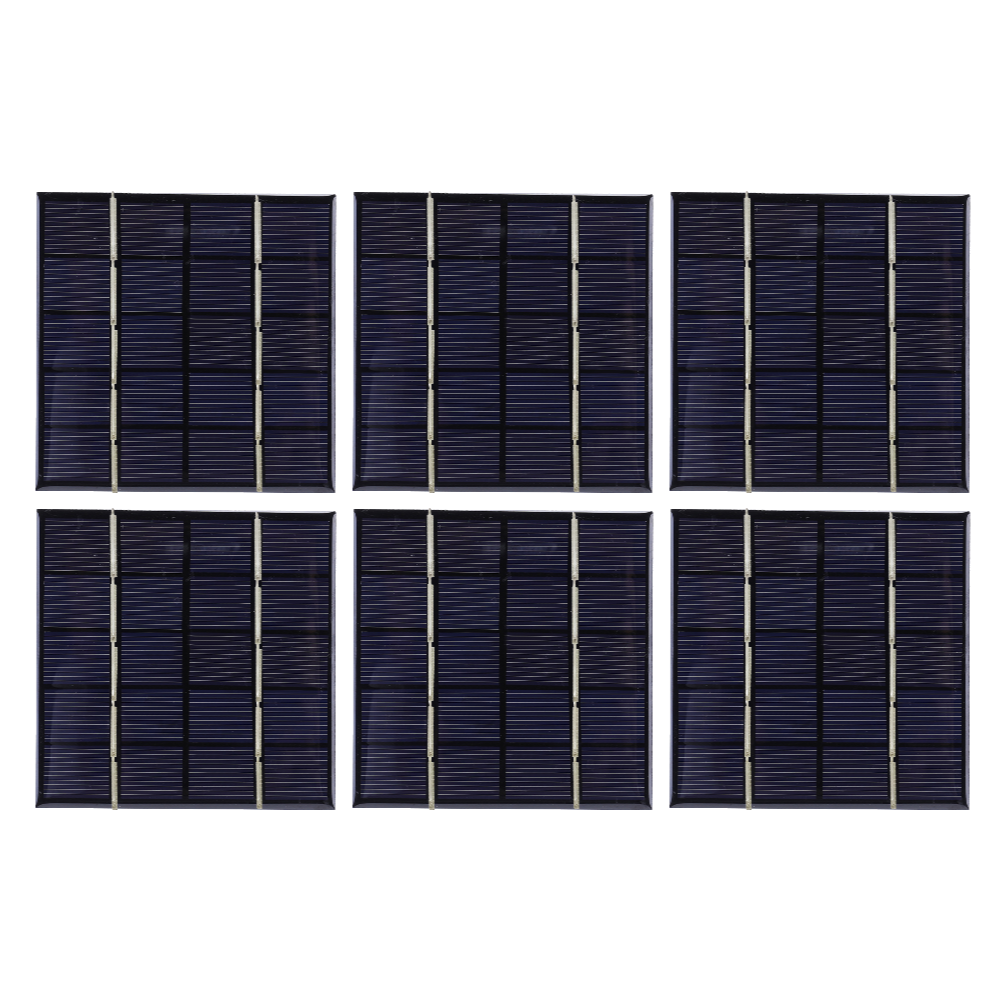 Panel Solar 3W 5V Micro placa de carga Solar cargador rápido portátil célula fotovoltaica para batería de 3,7 V batería de 3-5V/cargador de teléfono: Negro