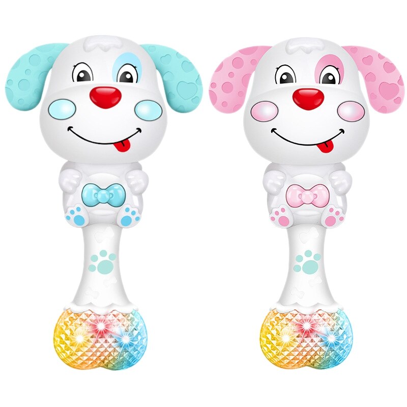 Cucciolo del fumetto di Crepitio del bambino con Musica Leggera Giocattolo Massaggiagengive Regalo Attira L'attenzione del bambino per Molari