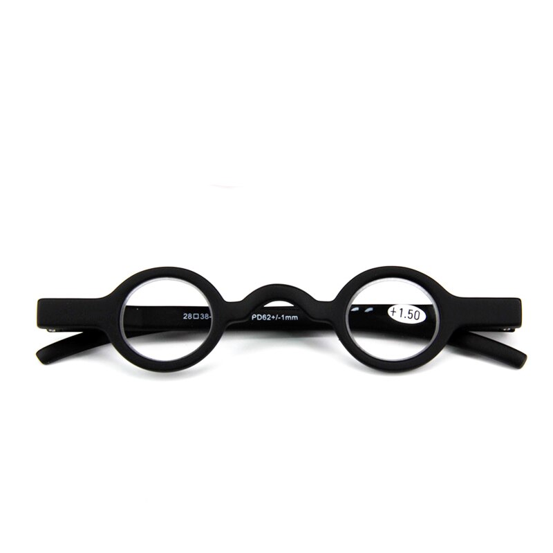 Beste Leesbril Voor Mannen Vrouwen Ronde Verziendheid Retro Brillen Kleine Frame Vintage Vergrootglas Eyewear + 1.50 + 2.00 + 2.50: +150 / Black