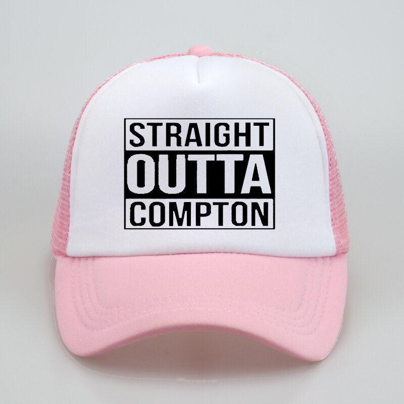 Gorras de béisbol de Outta Compton para hombre y mujer, gorra de béisbol de malla de , unisex: Rosa