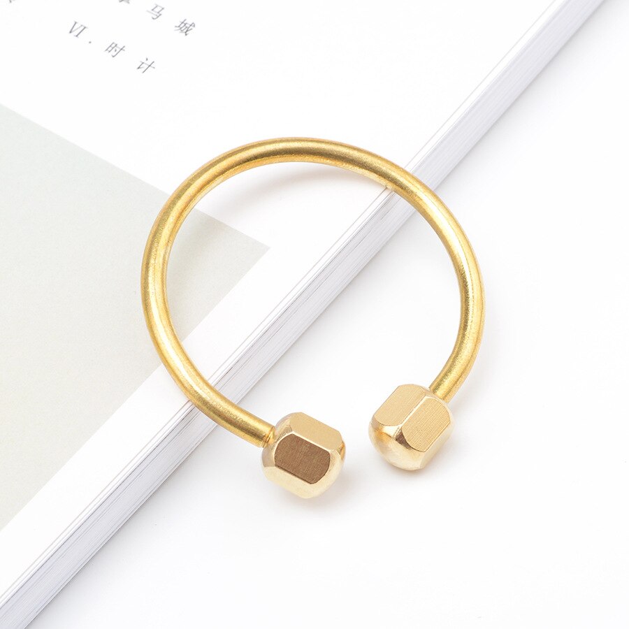 Nordic Gold Copper Key Ring Half Circle Key Holder Keychains Hooks Home Storage Accessories Decoration Tool For Man Woman