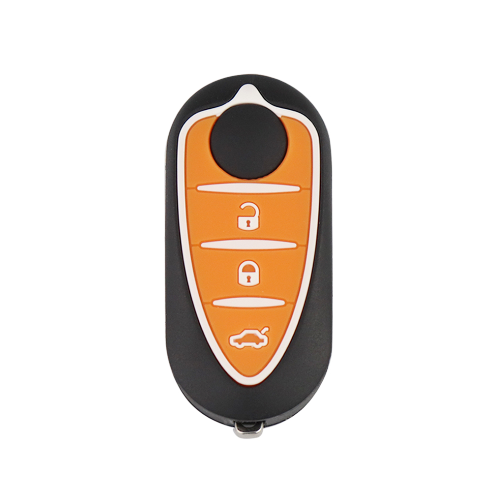 YIQIXIN 3 botones Flip reemplazo Fob funda para Alfa Romeo Mito Giulietta 159 GTA 147 156 166 carcasa plegable para llave de coche remota: Naranja