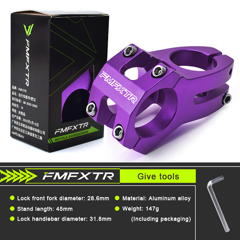 Pipă scurtă scobită pentru biciclete de șosea și de munte , 31.8mm pipă ghidon , 6061 aliaj de aluminiu, accesorii pentru ciclism: Burgundia