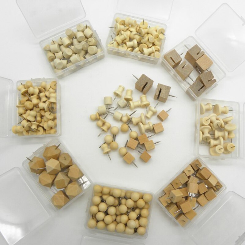 Map Markers Wooden Drawing Photo Wall Studs Cork Board Pins Thumbtack Pushpin Painting Tool Office School Supplies