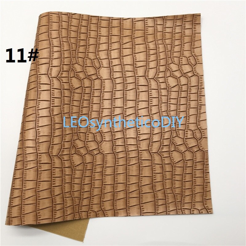 1PC 21X29CM Matt Crocodile Grain Faux Leather Fabric, Synthetic Leather Sheets, PU Leather For Making Bows LEOsyntheticoDIY T436: 11