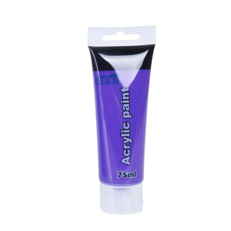 75ml Acrylic Hose Mural Fabric Paint Clothing Textile Nail Fiber Pigment Kids DIY Hand Painted Student Art Supplies: purple