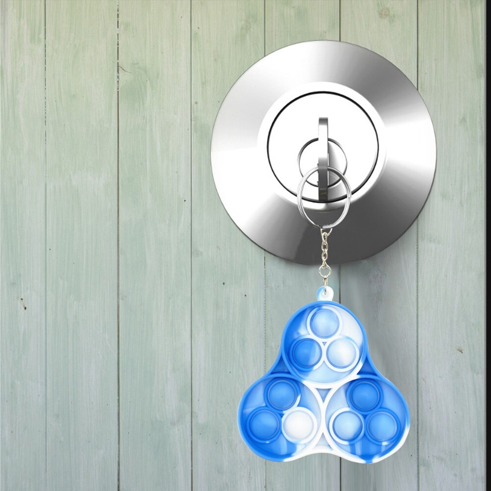 Push Bubble Fidget Sensory Toys Relief Stress Desktop Game Anti Stress Push Bubble Keychain Fidget Sensory Relaxing Toy