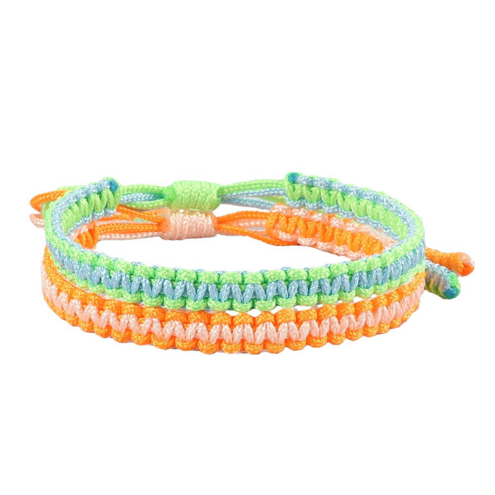 2 Stks/set Vrouwen Geweven Armband Bohemian Katoenen Touw Gevlochten Armbanden Voor Mannen Liefhebbers Beste Vriend Kinderen Geluk Sieraden: style 13