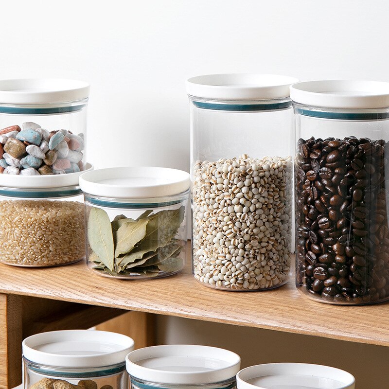 Keuken Voedsel Opslagtank Plastic Transparant Bus Multigrain Container Koelkast Vers Houden Doos Verzegelde Blikken Met Deksels