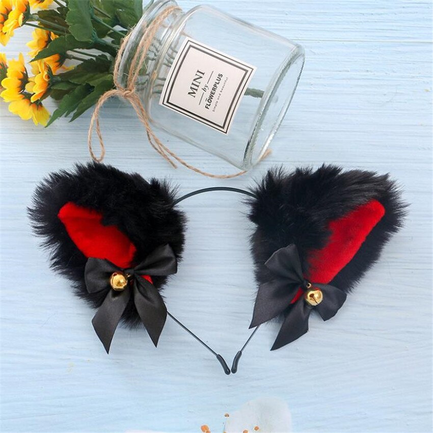 Serre-tête oreilles de renard pour femme et fille, Lolita, KC, charmant, demoiselle, fête, boîte de nuit, pince à cheveux, C359