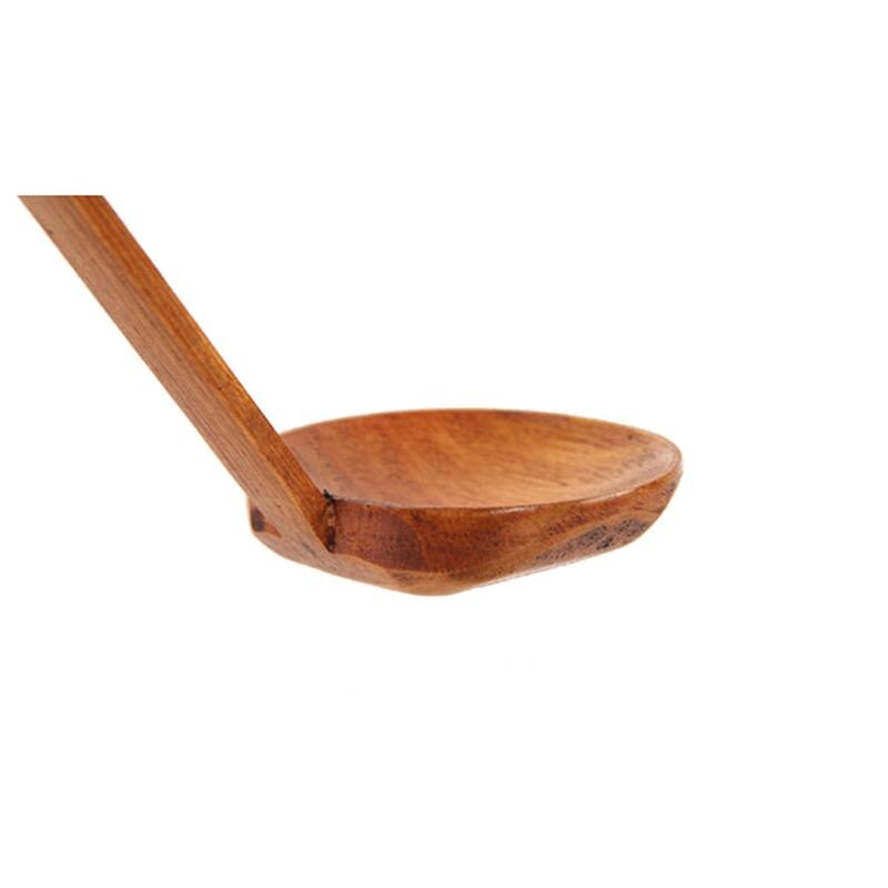 2 st natur trä durkslag ramen lång skaft skopa gryta sked durkslag soppsked behållare köksredskap trä slev