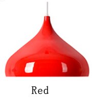 Moderne Kleurrijke Aluminium Hanglampen Industriële Opknoping Verlichting Bar Loft Hanglamp Eetkamer Diy Lamp Shades E27: Red