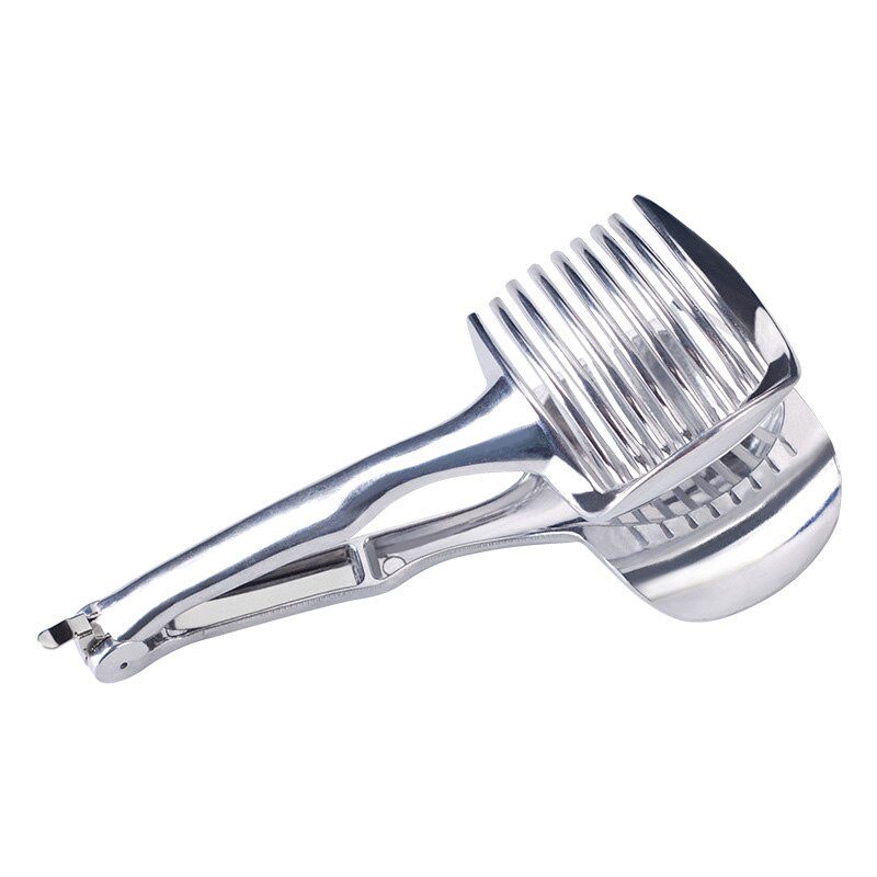 Keuken Gadgets Handige Roestvrij Staal Ui Houder Aardappel Tomaat Slicer Groente Fruit Cutter Veiligheid Koken Gereedschap Accessoires: Default Title