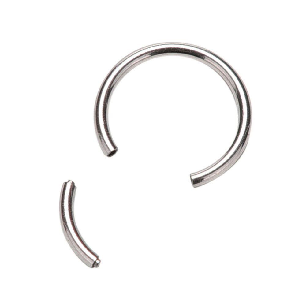 Cerceau oreille langue anneaux pour femmes fille 10 mm Piercing Segment anneaux articulés Labret lèvre nez Piercing bijoux 3 couleurs 1 Pc: Sliver