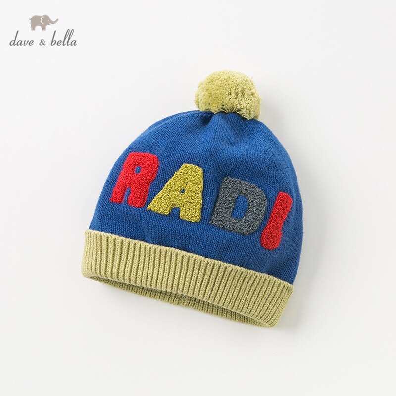 DBA10892 dave bella autunno inverno del bambino del ragazzo jacquard di cotone cappello di lana