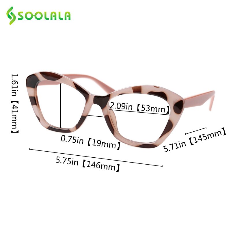 SOOLALA Katze Auge Brillen Rezept Brillen Rahmen Frauen Gläser Klare Linse Myopie Optische Gläser