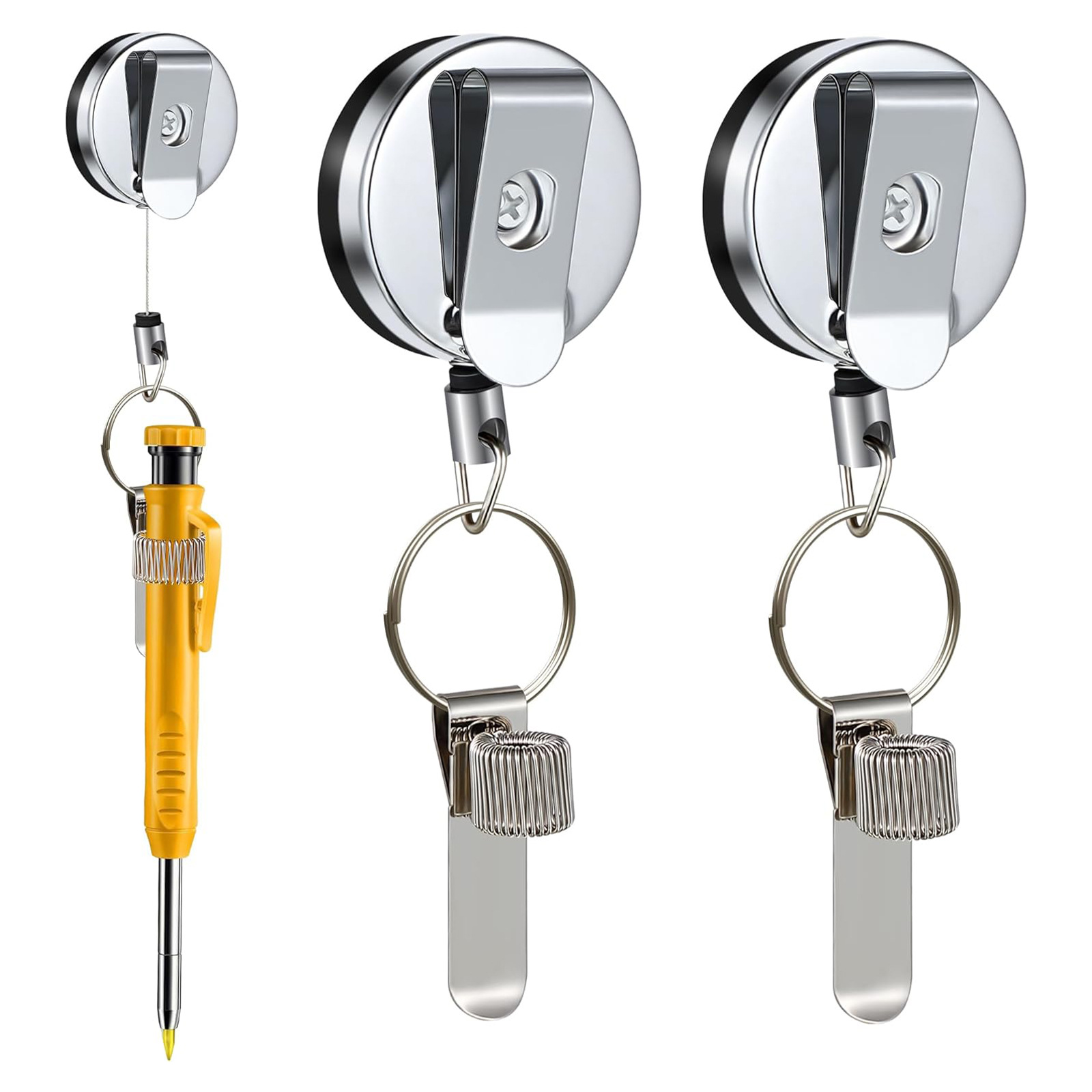 Intrekbare Pennenhouder Voor Timmerlieden Verpleegsters Obers Universele Pen Lanyard Intrekbaar Met Riemclip En Sleutelhanger Nieuw