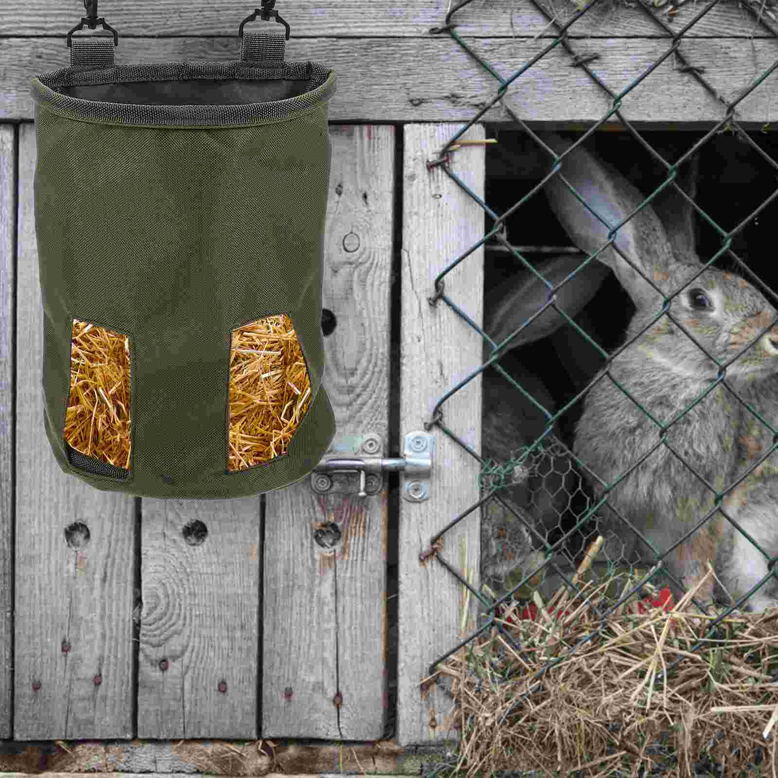 Hanging Hay Bag Rabbit Hay Feeder Bag Small Animals Hay Feeder Guinea Feeding Hay Bag