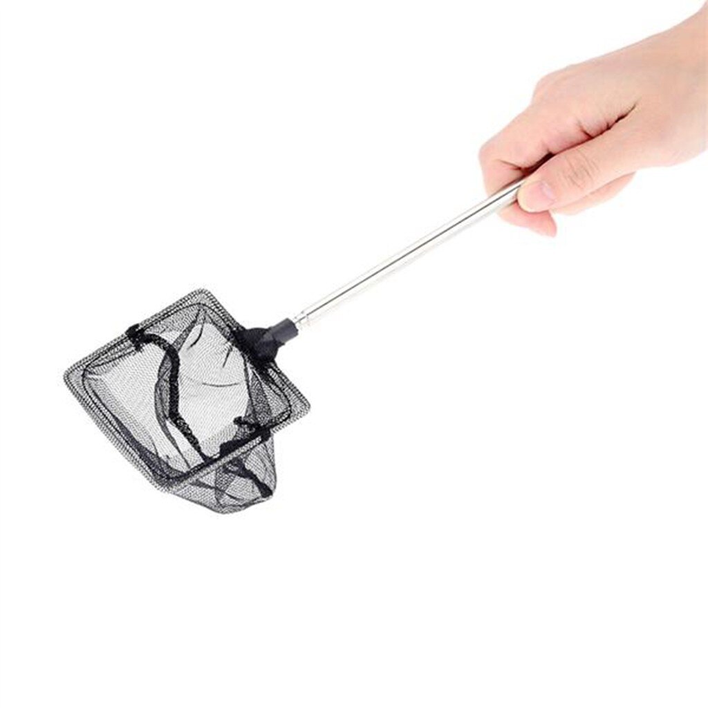 Shrimp Fishing Net Durable Telescopic Safe Shrimp Net For Fish Tank Aquarium Accessories Black