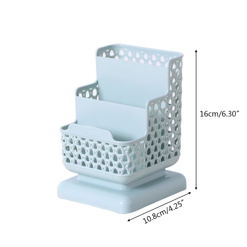 Lapicero de plástico de ratán multifuncional Hollow escritorio papelería lapicero M17F