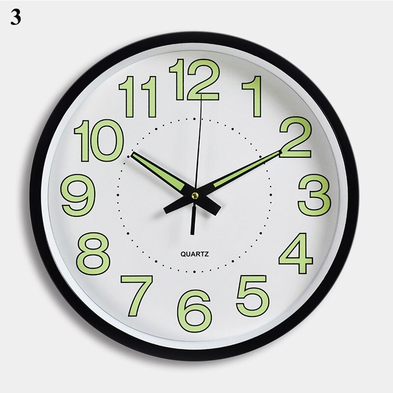 Reloj de pared fluorescente de estilo antiguo Vintage para el hogar, sala de estar, oficina y cocina, 30cm, 1 unidad: 3