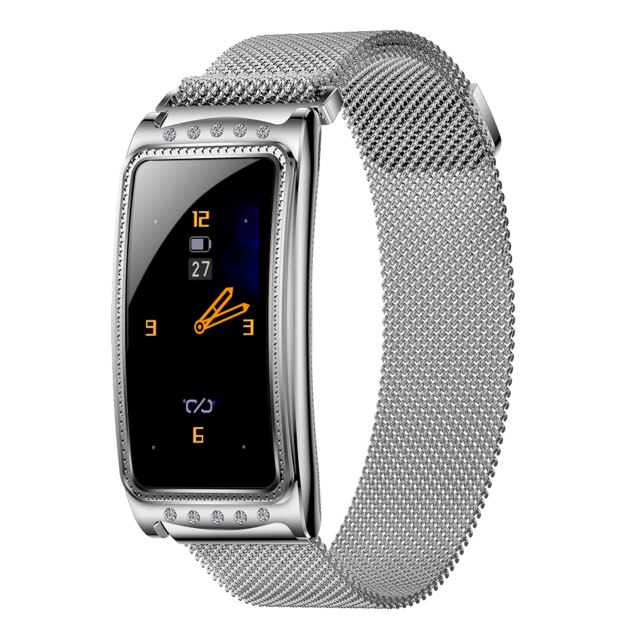 F28 slimme armbanden voor vrouwen,  ip68 waterdichte slaapmonitors, sportkleurenscherm, fitnesstracker, hartslagmeter, pak van  s6 h8 horloges: Zilver