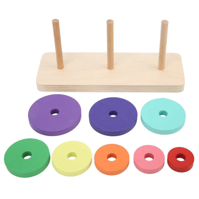 Parrot Educational Toy Colorful Bird Ring Toss Game Puzzle Toy for Birds