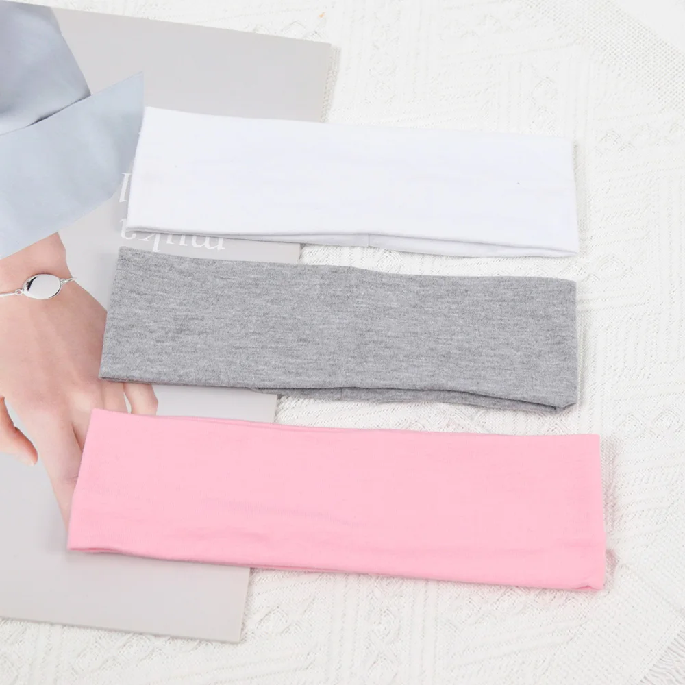 Diademas deportivas de para mujer, bandas elásticas para el cabello para correr, Fitness, Yoga, accesorios para el cabello de maquillaje elásticos, 3 uds.: Rosa