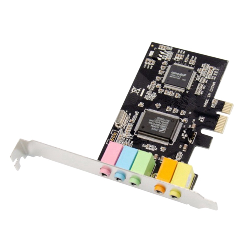 PCIe Sound Card PCI-E X1 CMI8738 Chip 64 Bit Sound Card Stereo 5.1 Channel Desktop Built-in Sound Card for PC: Default Title