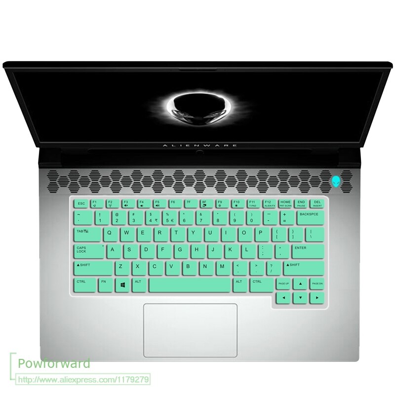 Silikon Tastatur Abdeckung schutz haut Für Dell Alienware M15 R2 OLED 15.6 ''/Dell Alienware M17 R2 17.3'': M15 R2 whiteblue