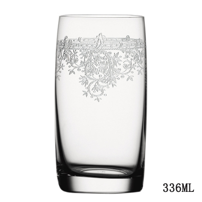 Udskårne blomster krystalglas kop tumbler glas whisky te juice glas vin kopper bar hotel fest bryllup drinkware: 336ml