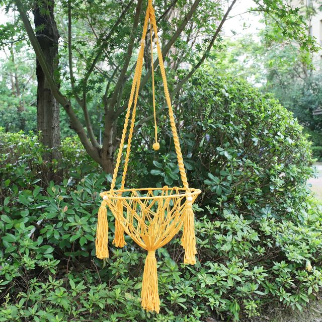 Macrame Handgemachte Webart Hängematte Für Katze Und Kleine Haustier Dekoration Hängen Zauberstab Schaukel Baumwolle Netz Tasche Bett Boho Hause Haustier Nest Dekor: S158 c24 04