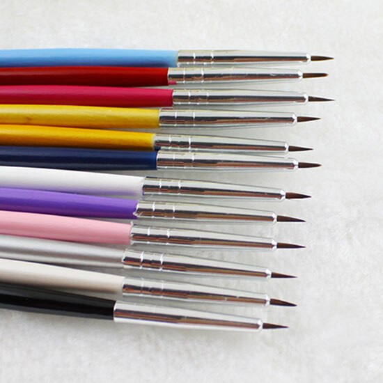 Populær 12 stk nail art penn blyant pensel maling prikker akryl verktøy pensel sminke børster nailart penn pensel maquillaje