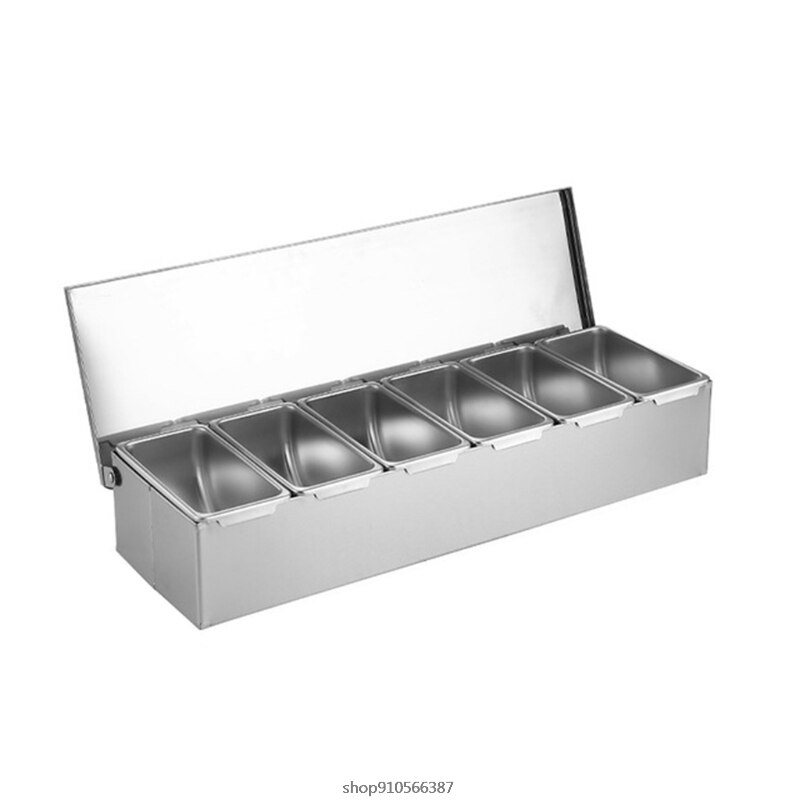 Seasoning Containers Set Stainless Steel Seasoning Box Spice Jar Spice Rack Condiment Cruet Bottle Square with Cover: SG