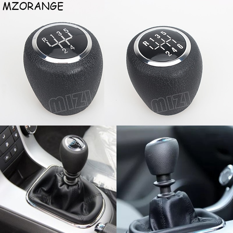 Bil-styling 5/6- trins gearskifteknap til chevrolet chevy cruze manuel gear håndbold stick bildele
