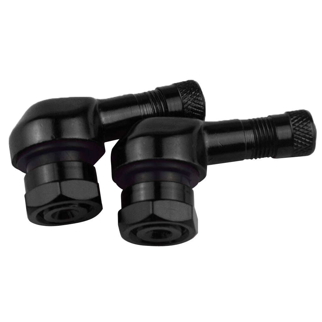 2 Valvole Stelo Angolate 90° Per Moto – Alluminio CNC + Gomma, 11.3mm, Universali