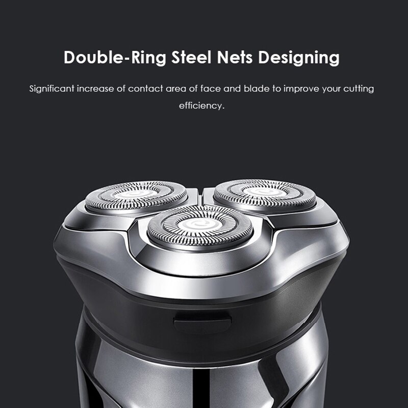 Maquinilla de afeitar eléctrica PINJING ES3 para hombres, con 3 cabezales cortantes maquinilla de afeitar, producto de cadena ecológica Xiaomi resistente al agua, 5