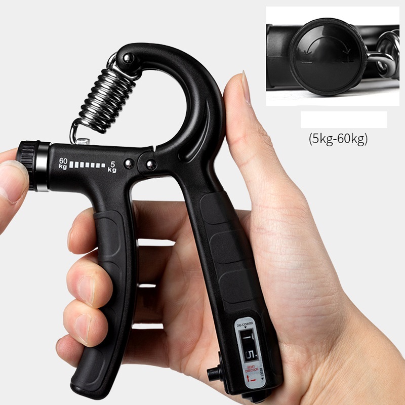5-60KG Adjustable Fitness Hand Grip Strengthener Counter Wrist Trainer Grip Strength Exerciser Forearm Exerciser Hand Gripper