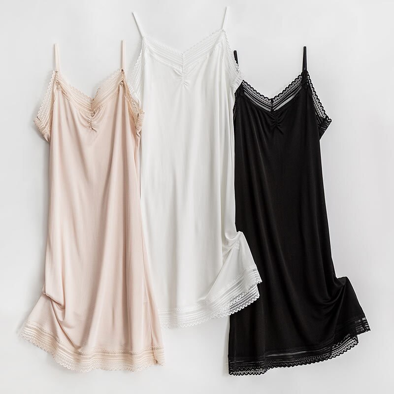Camisón de seda Natural 50% para mujer, ropa de dormir larga, holgada, sin mangas, talla grande