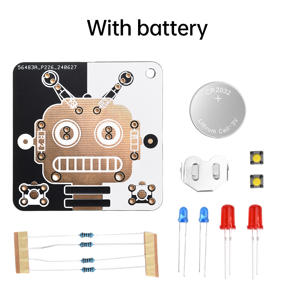  Robot Solder Practice Projects DIY Electronics Kits Circuit Boards Trainning Board with Battery for Beginners Students and DIY: Brown