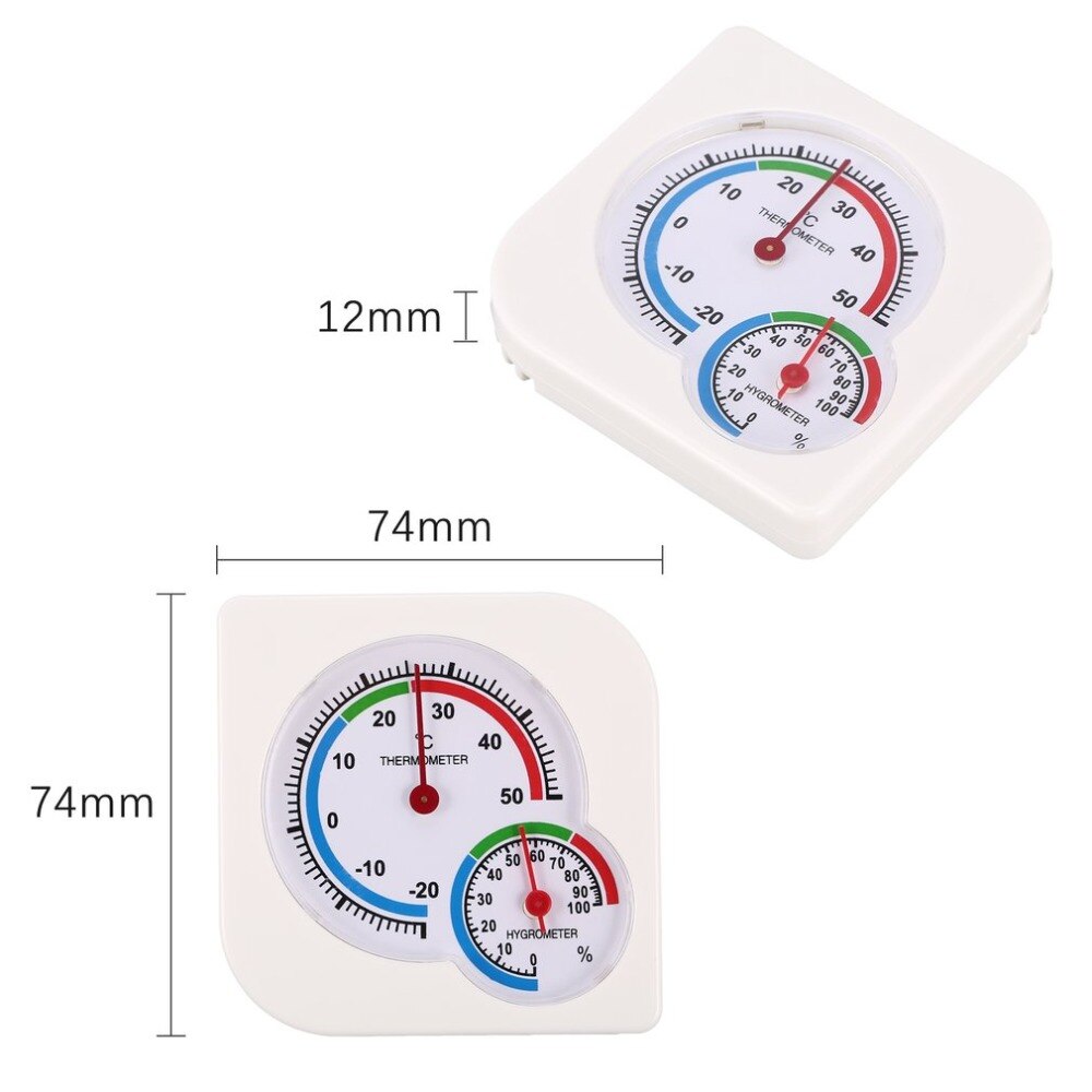 Useful White Mini Thermometer For Nursery Baby House Room Wet Hygrometer -20~50 Deg.C Temperature Meter For Indoor Kids