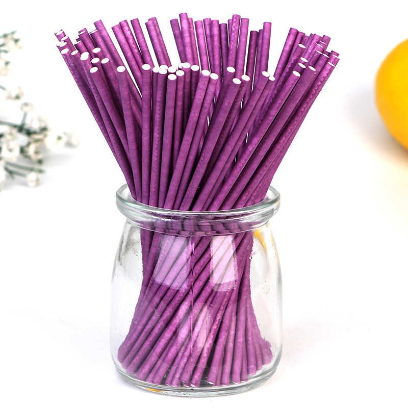 100 stk/lot godteri farget papir slikkepinner for cake pops candy popcake pinne 10*3.5cm hjemmebakst gyh