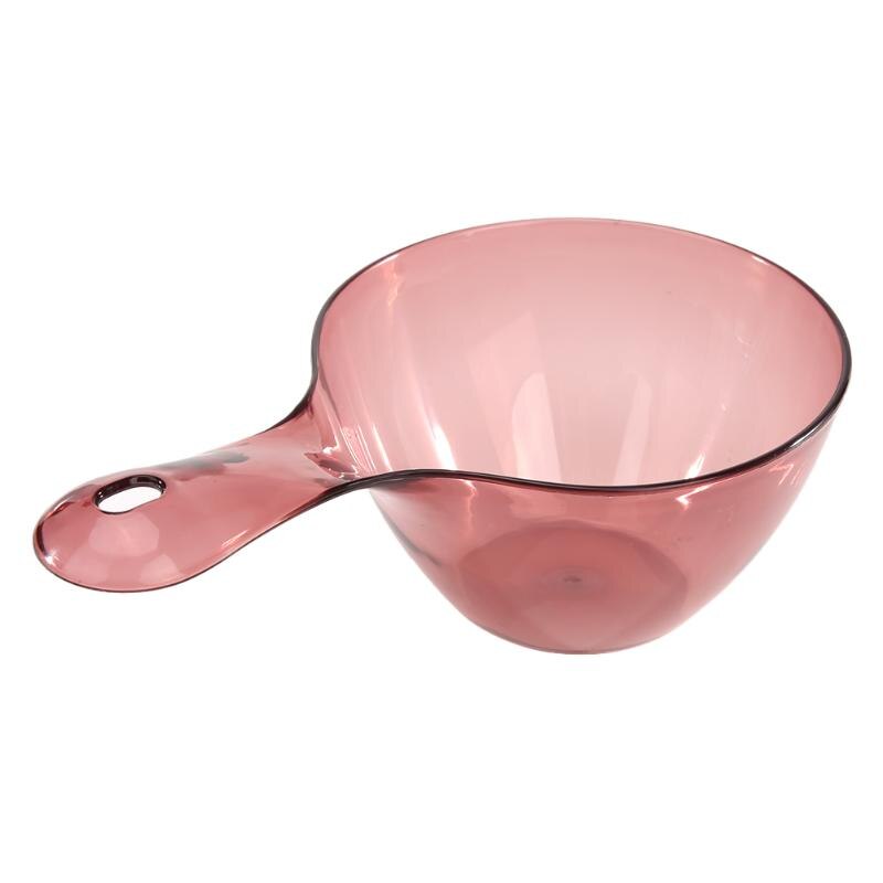 Transparent Water Ladle Plastic Anti-skid Bailer Long Handle Household Water Durable Bailer Kitchen Gadget Supplies: Red
